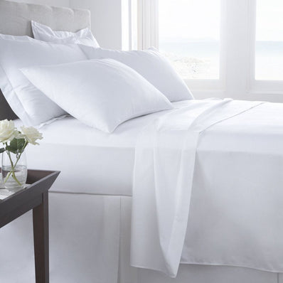 T200 Economy Cotton-Poly Percale Clinic/ Massage Sheet 50"x100" White 6/Pack