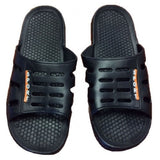Shower & Beach Slippers PVC Open Toe Small size (24 cm Anti-Skid Soft Sole) color BLACK Packing 