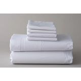 T-180 Percale Cotton-Poly Queen Sheets FITTED 60"x 80"x15" Thomaston Mills USA White