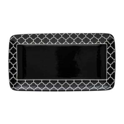 Samira Black Combo Rectangle Platter 11 7/8" 1 dz