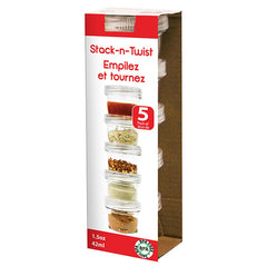 Stack & Twist Containers 5Pk Size 1.5oz Dimension 2" 