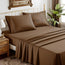 TWIN Sheet Set (Flat + Fitted + PC) Microfiber Extra Soft 3pc/ Set Count color: CH. BROWN