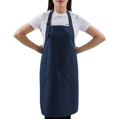 PREM. Bib Apron in With 2+1 pockets Twill Fabric 7.25oz 65/35 P/C size 28in W X 33in L Multi-Color