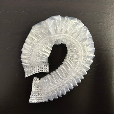 Gorro de ducha transparente para el baño de invitados en caja individual de primera calidad, embalaje de 200 unidades por caja