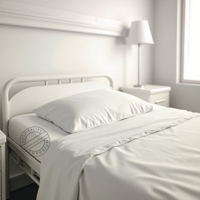 TC-180 FLAT SHEETS Economy "New Era" Import fabric White TWIN sizes for Healthcare Hospitality Beds  Thomaston Mills