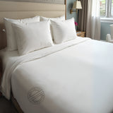 SÁBANAS PLANAS TC-180 Tejido de percal de fabricación estadounidense BLANCO para camas de hospitalidad Embalaje 24/caja Thomaston Mills