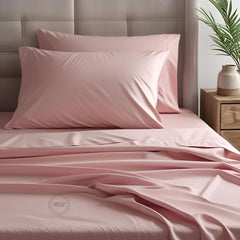 TC-180 FLAT SHEETS percale fabric color Rose QUEEN size Hospitality Beds Packing 24's/ case Thomaston Mills