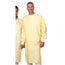 ISOLATION Gown Knit Cuffs Multi-Use Twill Fabric 4.2oz 65/35 P/C Color Yellow 6/Pack