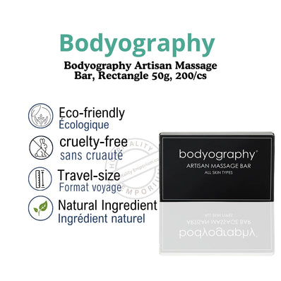 Bodyography Artisan Massage Bar, Rectangle 50g