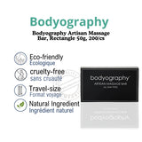 Bodyography Artisan Massage Bar, Rectangle 50g, 200/cs
