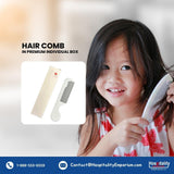 Hair Comb Hotel guest bathroom amenity in White color Premium Individual Box packing 200's/ Box