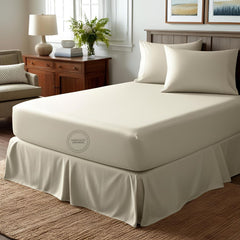 TC-180 FLAT SHEETS percale fabric color Bone QUEEN sizes Hospitality Beds Packing 24's/ case Thomaston Mills