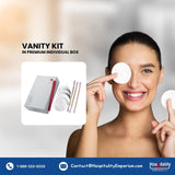 Vanity Kit (Bamboo Ear Buds + Cotton Pads + Nail File) Guest Bathroom Amenity Premium individual Box packing 200's/ Box