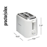 PS Wide-Slot 2 Slice Toaster, White 2 / pack
