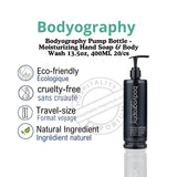 Bodyography Pump Bottle - Moisturizing Hand Soap & Body Wash 13.5oz, 400ML (Count 20's/Pack)