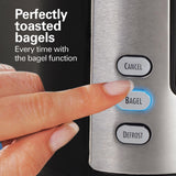 HB 4 Slice Extra-Wide Slot Toaster, Black Silver 2 / pack
