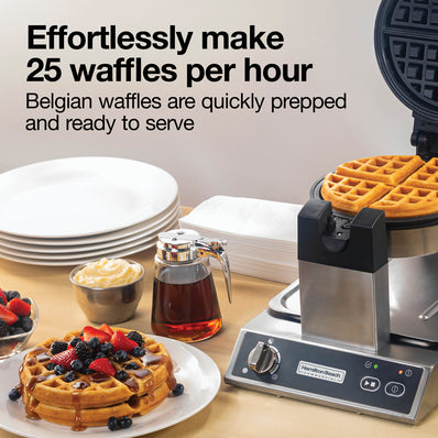 HAMILTON BEACH Commercial Belgian Waffle Maker  Single,  1300W