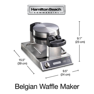 HAMILTON BEACH Commercial Belgian Waffle Maker  Single,  1300W