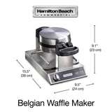 HAMILTON BEACH Commercial Belgian Waffle Maker  Single,  1300W
