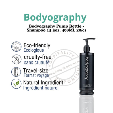 Bodyography Pump Bottle - Shampoo 13.5oz, 400ML