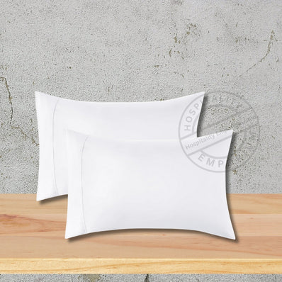 T180 Percale Cotton-Poly Pillow Protector w/8" Flap size 20"x36" KING color White 12/Pack