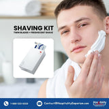 Shaving Kit Razor Twin Blades White + FreshScent Shave Cream 7.5ml 1-Use Bathroom Amenity Premium individual Box packing 200's/ Box