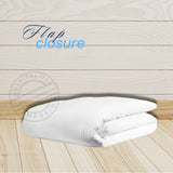 Fundas de edredón de algodón y poliéster de percal de primera calidad T-250, tamaño QUEEN, 88" x 88", color blanco, paquete de 2