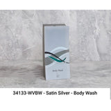 Dispensador de artículos de baño líquidos WAVE, 1 cámara, color plata satinada (con vista y nombre del producto), 1/paquete