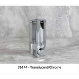 AVIVA Liquid Bath Amenities Dispenser 1-Chamber Chrome & Translucent 