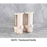 AVIVA Liquid Bath Amenities Dispenser 2-Chambers color White OR Vanilla & Translucent