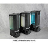 AVIVA Liquid Bath Amenities Dispenser 3-Chambers color Black & Translucent