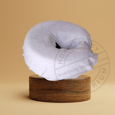 100% Cotton Flannel Fitted Face Rest Cover, 1 Piece, Color White/Natural 12/Pack