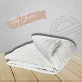 Fundas nórdicas de algodón y poliéster de percal de lujo T-260 FLAP QUEEN 88" x 88" color: blanco 1 cm a rayas paquete de 2