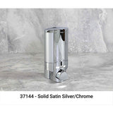 AVIVA Liquid Bath Amenities Dispenser 1-Chamber Chrome with Solid Satin finish 