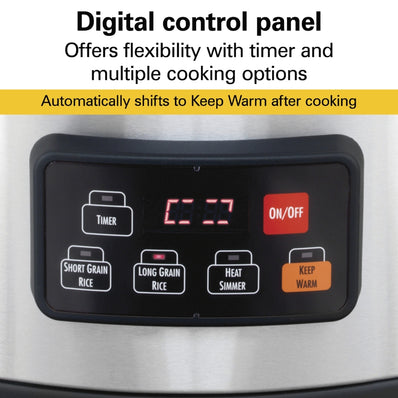 Hamilton Beach Commercial 240V/2500W 90 Cup Rice / Oatmeal Cooker / Warmer (requires special electrical outlet)
