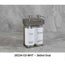SOLera Liquid Dispenser Bracket color Satin Silver with 2-Chambers 360mL Oval Bottle & Pump with Std. White Labels 1/Pack