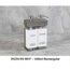 SOLera Liquid Dispenser Bracket color Satin Silver with 2-Chambers 440mL Rectangular Bottle & Pump with Std. White Labels 1/Pack