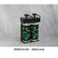 SOLera Liquid Dispenser Bracket color Black with 2-Chambers 360mL Oval Bottle & Pump with Gingko Labels (Count 1's/Pack)