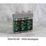 Soporte para dispensador de líquido SOLera, color plata satinada, con botella rectangular de 3 cámaras de 440 ml y bomba con etiquetas Gingko, paquete de 1