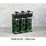 SOLera Liquid Dispenser Bracket color Black with 3-Chambers 360mL Oval Bottle & Pump with Gingko Labels 1/Pack