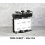 SOLera Liquid Dispenser Bracket color Black with 3-Chambers 360mL Oval Bottle & Pump with Std. White Labels 1/Pack