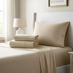 TC-180 FLAT SHEETS percale fabric color Bone FULL sizes Hospitality Beds Packing 24's/ case Thomaston Mills