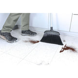 Jumbo 16 Inch Commercial Angle Broom - 16"L Head color:Black/Silver Handle