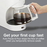 Proctor Silex  Coffee Maker 12 Cup w/ Auto Pause & Pour, Smart Plug Compatible, White