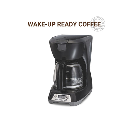 Proctor Silex Coffee Maker 12 Cup Programmable w/ ASO, Black