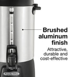 Urna comercial de aluminio Proctor Silex, 60 tazas, dispensación con una mano, indicador de nivel de café, 1/paquete