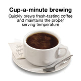 Urna comercial de aluminio Proctor Silex, 60 tazas, dispensación con una mano, indicador de nivel de café, 1/paquete