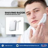 Shaving Razor with Cap White Guest Bathroom Amenity Premium individual Box packing 200's/ Box