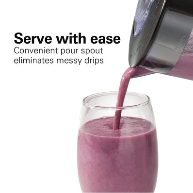 Hamilton Beach 10 Spd. Smoothie Blender, w/56 Oz. Capacity, Dishwasher Safe Jar, Black
