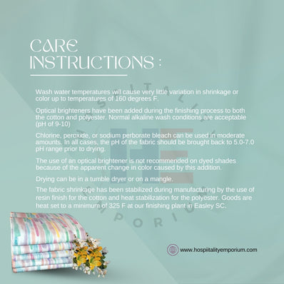 TC-180 FLAT Sheets Economy fabric with  Impression Print size TWIN 66"x104" for Healthcare Beds Thomaston Mills